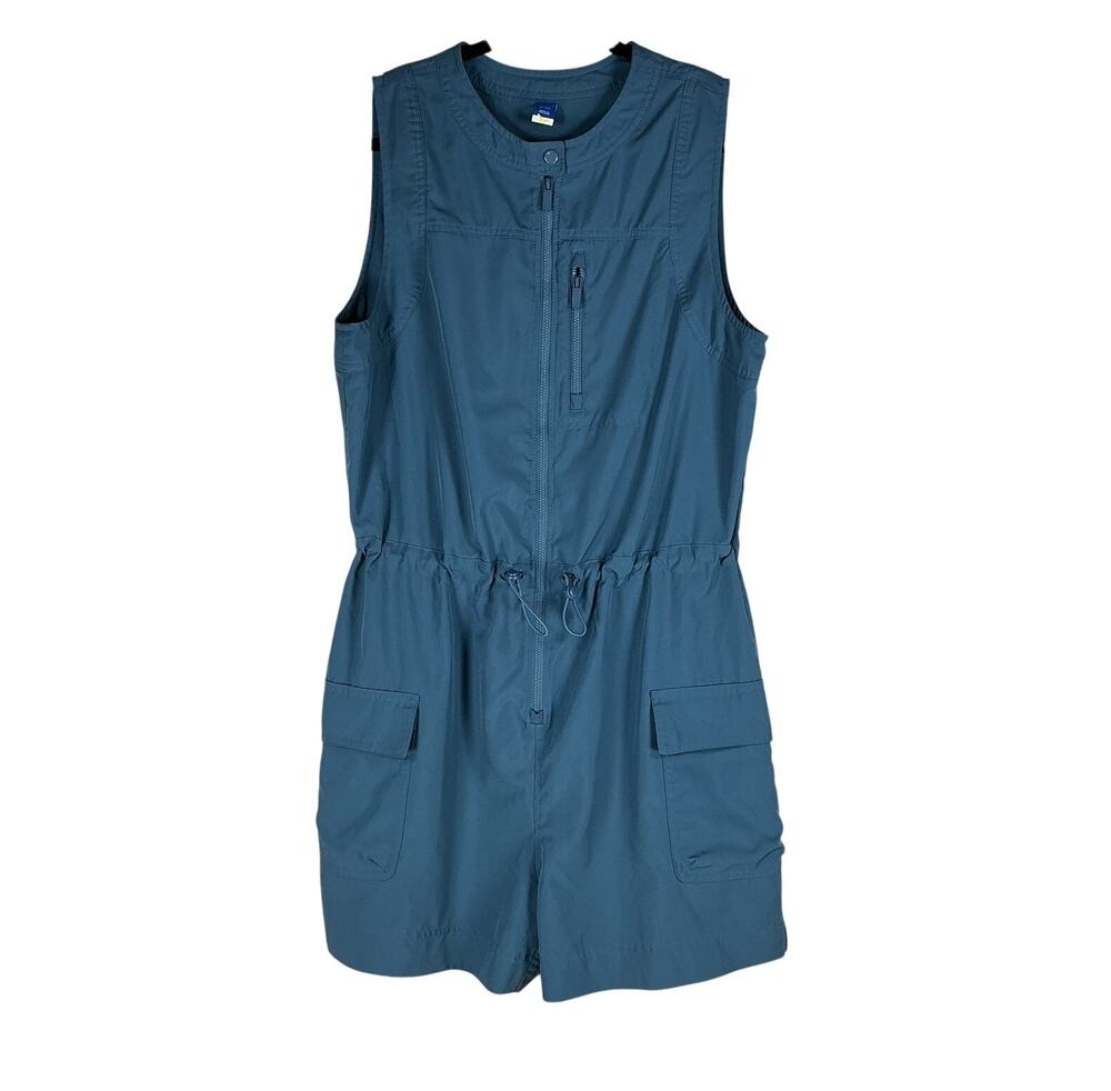 All in Motion Romper Women’s Medium Tall Teal Sleeveless StretchTech Activewear